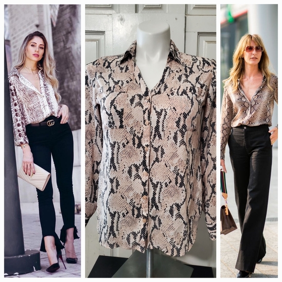 Express Tops - Snake print blouse